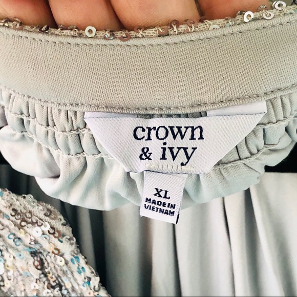 Silver Sequin Blouse - Picture 5 of 6